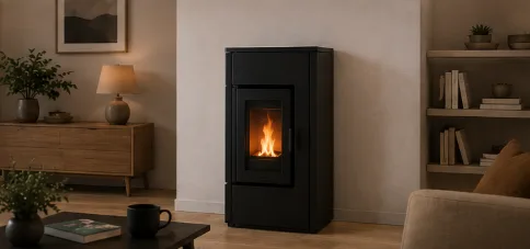 poele a granule design compact